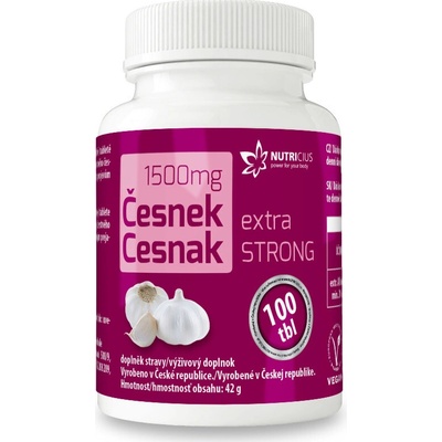 Nutricius Česnek extra strong 1500 mg 100 tabliet