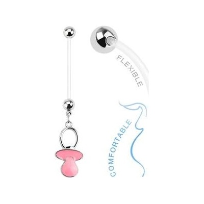 Šperky4U těhotenský piercing do pupíku dudlík WP01302-P