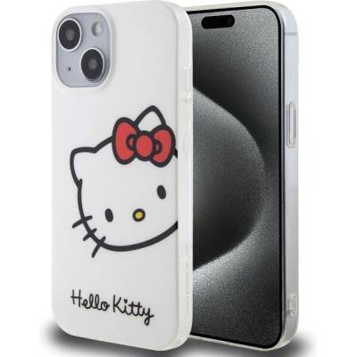 Hello Kitty IML Head Logo iPhone 15, bílé