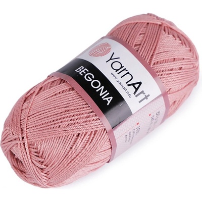 Prima-obchod Bavlněná pletací příze Begonia 50 g, barva 5 (4105) starorůžová