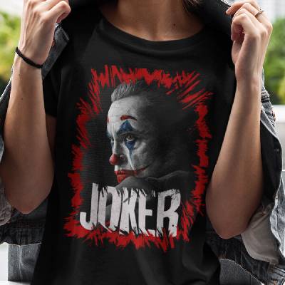 Tričko s potlačou Joker 1 čierna