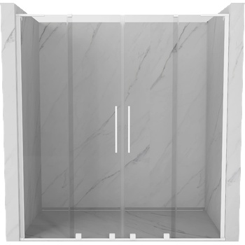 Mexen Velar L Duo плъзгащи се душ врати 170 cm, прозрачни, бели - 871-170-003-02-20 (871-170-003-02-20)