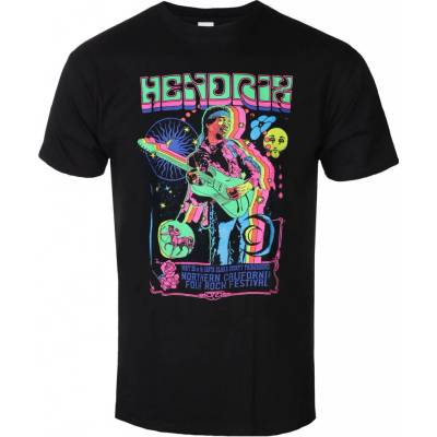 Metal Liquid Jimi Hendrix Guitar blackLight čierne