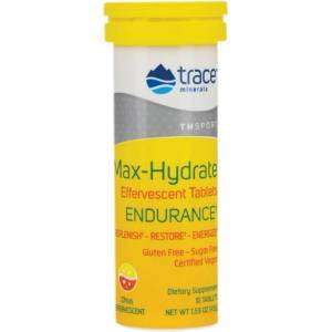 Trace Minerals Max-Hydrate Endurance / Effervescent Tablets [10 разтворими таблетки] Цитрус