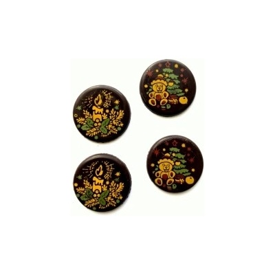 Dekorace z tmavé čokolády - VÁNOCE / 10 ks – Zboží Dáma