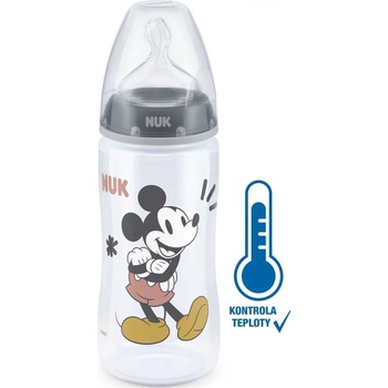 Nuk kojenecká láhev na učení Disney Mickey s kontrolou teploty 300 ml 4008600381679