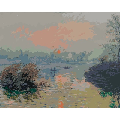 ZUTY Malování podle čísel LE COUCHER DE SOLEIL SUR LA SEINE CLAUDE MONET 40 x 50 cm