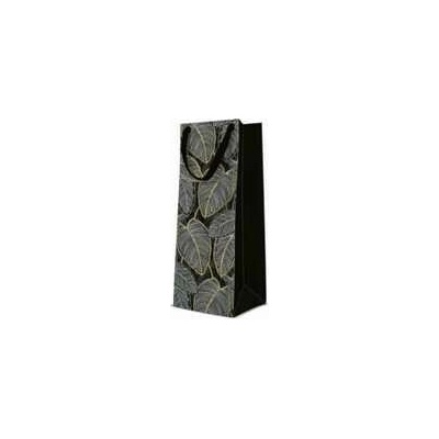Dárková taška premium na láhev - Jungle Leaves 12x10x37 cm