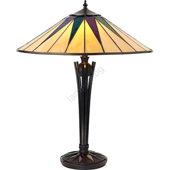 Endon Lighting 64045 - Настолна лампа Tiffany DARK STAR 2xE27/60W/230V, диаметър 49 см (EN0287)