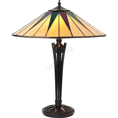 Endon Lighting 64045 - Настолна лампа Tiffany DARK STAR 2xE27/60W/230V, диаметър 49 см (EN0287)