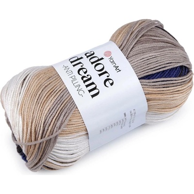 Pletací příze Adore Dream 100 g Varianta: 7 (1050) šedomodrá, Balení: 1 ks 55749/140789/257106