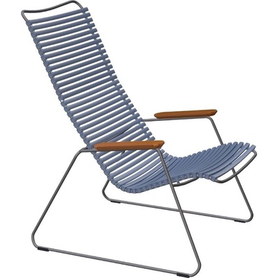 HOUE Click Modré plastové zahradní lounge křeslo