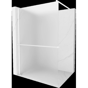 Mexen Kioto+ душ кабина с рафт Walk-in 140 x 200 cm, матирано, бяла - 800-140-121-20-30 (800-140-121-20-30)