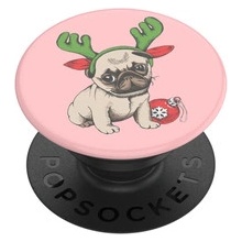 PopSockets PopGrip Gen.2, Holiday Pug, vánočný mopslík