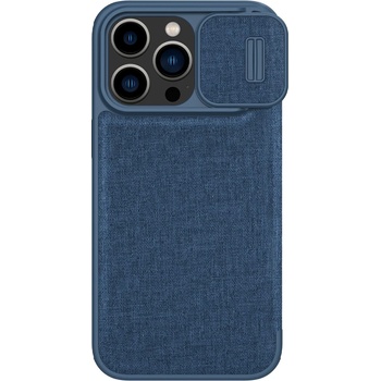 Nillkin Кейс Nillkin Qin Cloth Pro за iPhone 14 Pro Max, с протектор за камера, син (KXG0037922)