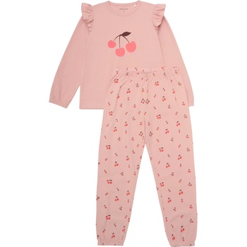 Minymo Детско ежедневно термо бельо Minymo Kid's Pyjamas L/S Set AOP No. 124072 Pyjamas - Misty Rose - размер 86 (EU) (714-1762-0111)