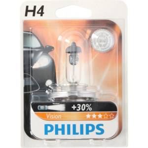  1 брой Халогенна крушка за фар H4 +30% светлина 60 / 55W 12V P14 / 5s Philips