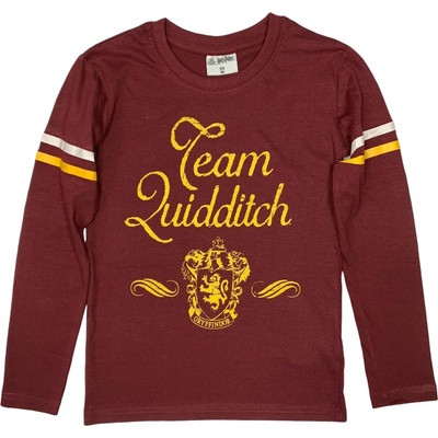 EPlus Мъжка тениска с дълъг ръкав - Хари Потър Куидич бордо Размер - деца: 164