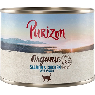 Purizon Organic losos a kuřecí se špenátem 6 x 0,2 kg