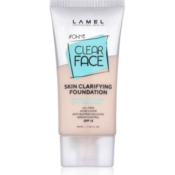 LAMEL OhMy Clear Face високо покривен фон дьо тен за проблемна и мазна кожа цвят 402 40ml