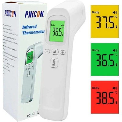 Planet Tech Дигитален термометър Planet Tech, Безконтактен, За деца и възрастни, Бързо измерване, Висока прецизност, Памет на LCD дисплея, Бял (Planet Tech 36)