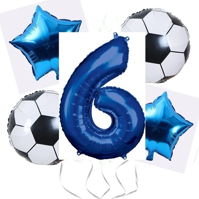 Balónkový set Fotbal modrý 6.narozeniny