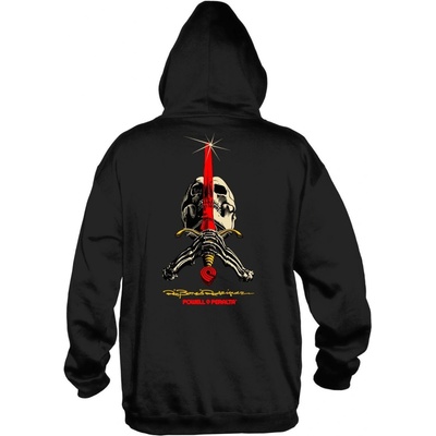 POWELL PERALTA SKULL AND SWORD HOOD black