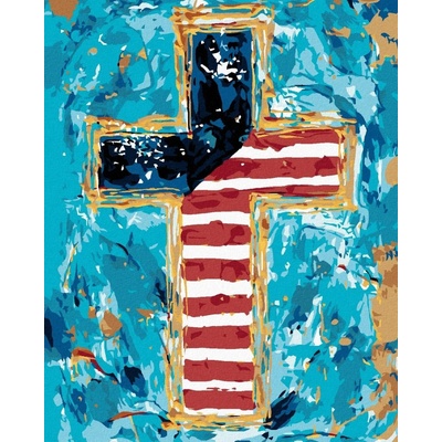 Malování podle čísel BAREVNÝ KŘÍŽ HALEY BUSH