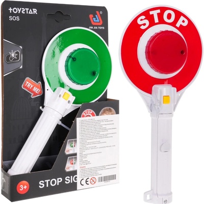 Teddies Policajná plácačka plast 23cm na batérie so svetlom v krabičke 17x25x4cm