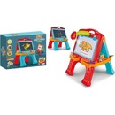 Lean Toys Multifunkčná tabuľa s projektorom a šablónami červeno-modrá