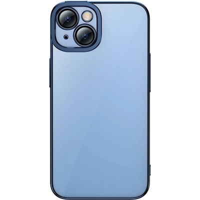 Baseus Кейс Baseus Glitter за iPhone 14 Plus, със скрийн протектор от закалено стъкло, син (ARMC021403)