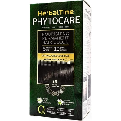 Herbal Time Phytocare Боя за коса, 3N Горчив шоколад