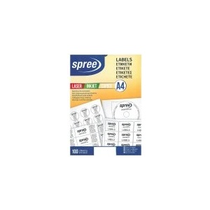 Spree Самозалепващи етикети 99.1 x 38.1мм А4 100л