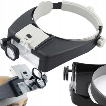 Verk Náhlavní lupa s LED světlem 1,5x 17x