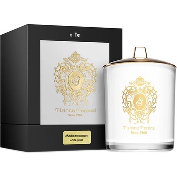 Tiziana Terenzi Mediterranean White Glass Candle ароматна свещ с дървен фитил унисекс 1000 гр