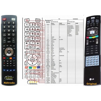 GENERAL LG 6710V00142D - съвместимо дистанционно управление на марката General (6710V00142D)