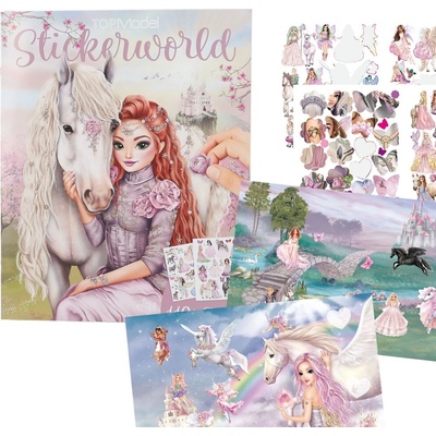 Kreativní sešit Top Model Stickerworld 110 samolepek Lexy s koníkem