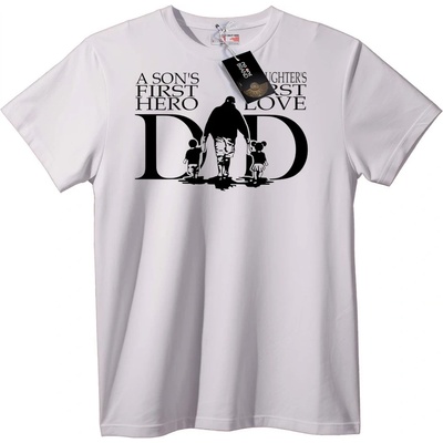NOONEBRAND Тениска Първият герой и любов на баща - 7XL, Black