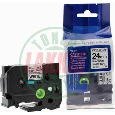 Lakkis BROTHER TZE-S251 24 mm bílá černý tisk - kompatibilní