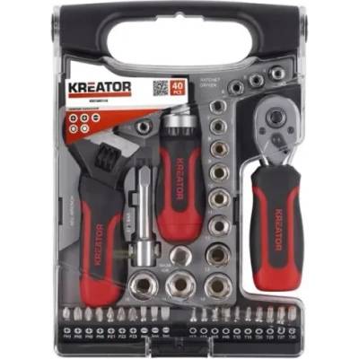 Kreator Комплект тресчотка с накрайници Kreator KRT500116/ 40 части (KRT500116)
