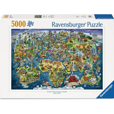 RAVENSBURGER Svět na mapě 5000 dílků