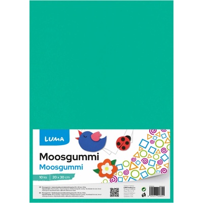 LUMA Moosgummi A4 tyrkysová - balení 10 ks