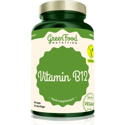 GreenFood Nutrition Vitamin B12 kapsuly na podporu zníženia miery únavy a vyčerpania 110 g