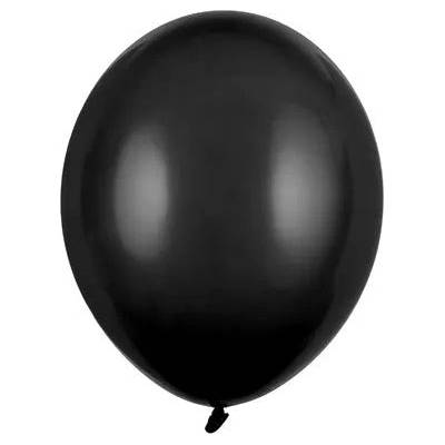 Party Deco Латексов Балон Пастел, Черен - 12 см (sb5p-010)