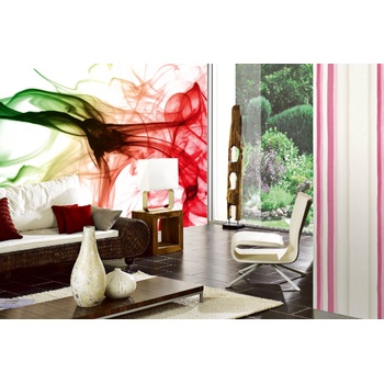 DIMEX ART s. r. o Самозалепваща се флизелинова фототапета цветен дим на бял фон 375 x 250 см