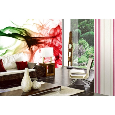 DIMEX ART Самозалепваща се флизелинова фототапета цветен дим на бял фон 375 x 250 см