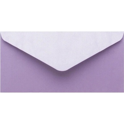 Metalická (perleťová) obálka fialová (šeříková) DL (110x220mm)