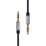REMAX AUX кабел Remax RL-L100, 3.5mm мини жак, 1m, черен (RL-L100 Black)