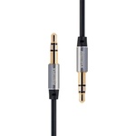 REMAX AUX кабел Remax RL-L100, 3.5mm мини жак, 1m, черен (RL-L100 Black)