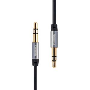 REMAX AUX кабел Remax RL-L100, 3.5mm мини жак, 1m, черен (RL-L100 Black)